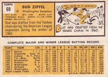 Bud Zipfel  baseball card collectible - Main Image 2