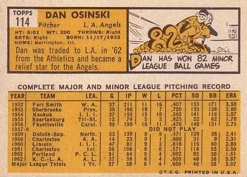Dan Osinski  baseball card collectible - Main Image 2