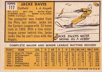 Jacke Davis  baseball card collectible - Main Image 2