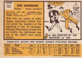 Jim Hannan  baseball card collectible - Main Image 2