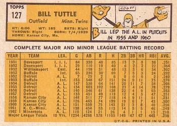 Bill Tuttle  baseball card collectible - Main Image 2