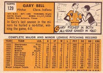 Gary Bell  baseball card collectible - Main Image 2