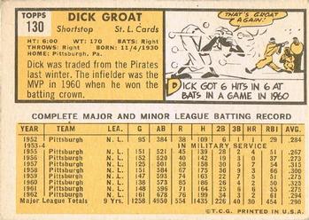Dick Groat  baseball card collectible - Main Image 2