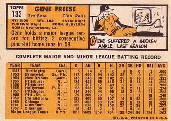 Gene Freese  baseball card collectible - Main Image 2