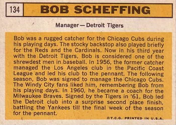 Bob Scheffing  baseball card collectible - Main Image 2