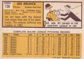 Ike Delock  baseball card collectible - Main Image 2