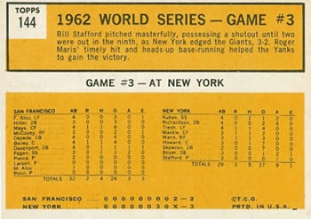 World Series Game #3: Maris Sparks Yankee Rally  baseball card collectible - Main Image 2