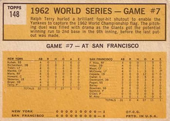 World Series Game #7: Yanks Celebrate as Terry Wins  baseball card collectible - Main Image 2