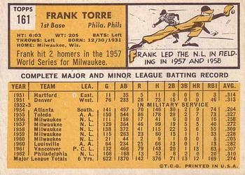 Frank Torre  baseball card collectible - Main Image 2