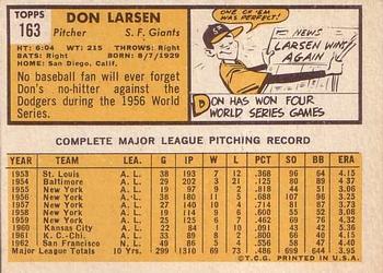 Don Larsen  baseball card collectible - Main Image 2