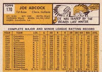 Joe Adcock  baseball card collectible - Main Image 2