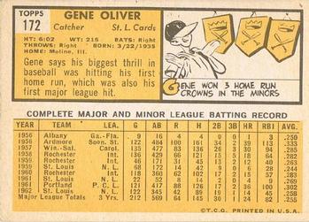 Gene Oliver  baseball card collectible - Main Image 2