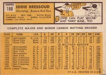 Eddie Bressoud  baseball card collectible - Main Image 2