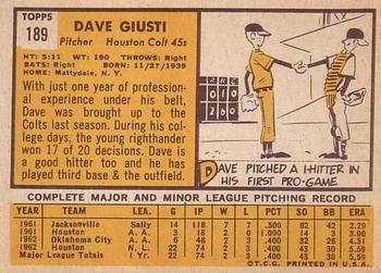 Dave Giusti  baseball card collectible - Main Image 2