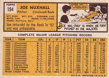 Joe Nuxhall  baseball card collectible - Main Image 2