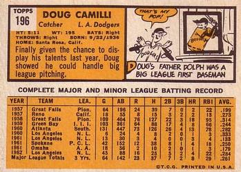 Doug Camilli  baseball card collectible - Main Image 2