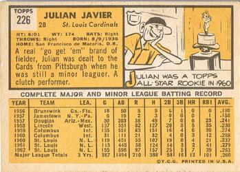 Julian Javier  baseball card collectible - Main Image 2