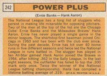 Power Plus (Hank Aaron / Ernie Banks)  baseball card collectible - Main Image 2