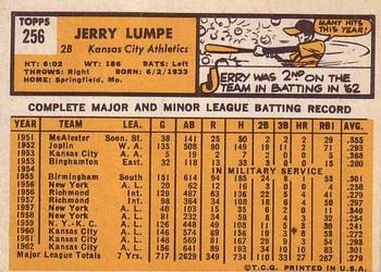 Jerry Lumpe  baseball card collectible - Main Image 2