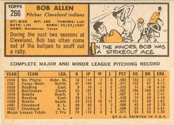 Bob Allen  baseball card collectible - Main Image 2