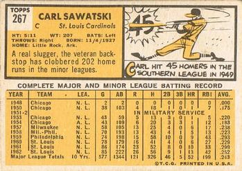 Carl Sawatski  baseball card collectible - Main Image 2