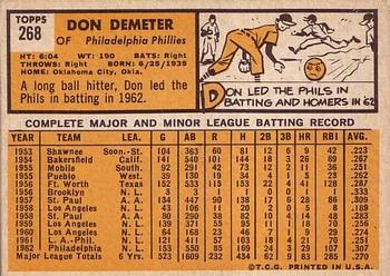 Don Demeter  baseball card collectible - Main Image 2
