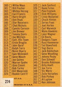 4th Series Checklist: 265-352  baseball card collectible - Main Image 2