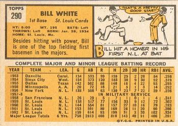 Bill White  baseball card collectible - Main Image 2
