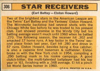 Star Receivers (Earl Battey / Elston Howard)  baseball card collectible - Main Image 2