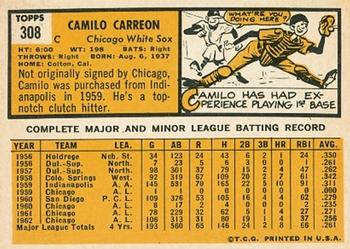 Camilo Carreon  baseball card collectible - Main Image 2
