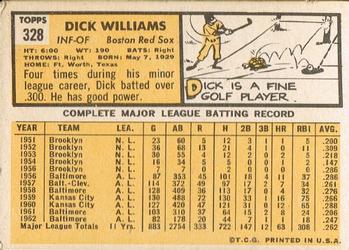 Dick Williams  baseball card collectible - Main Image 2