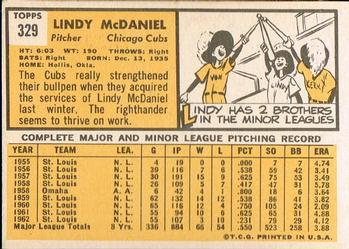 Lindy McDaniel  baseball card collectible - Main Image 2