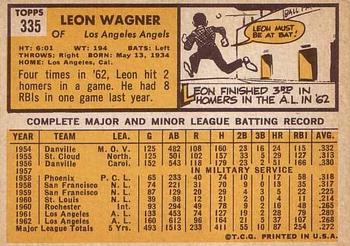 Leon Wagner  baseball card collectible - Main Image 2