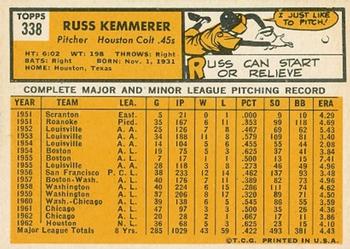 Russ Kemmerer  baseball card collectible - Main Image 2