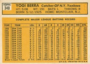 Yogi Berra  baseball card collectible - Main Image 2