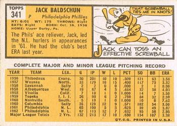 Jack Baldschun  baseball card collectible - Main Image 2