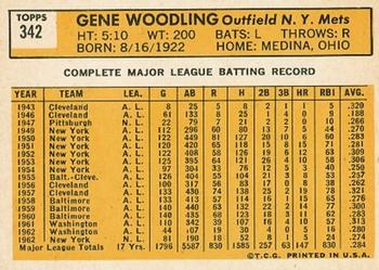 Gene Woodling  baseball card collectible - Main Image 2