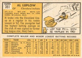 Al Luplow  baseball card collectible - Main Image 2