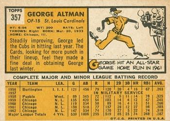 George Altman  baseball card collectible - Main Image 2