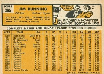 Jim Bunning  baseball card collectible - Main Image 2