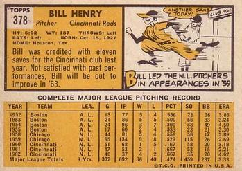 Bill Henry  baseball card collectible - Main Image 2