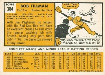 Bob Tillman  baseball card collectible - Main Image 2