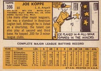 Joe Koppe  baseball card collectible - Main Image 2