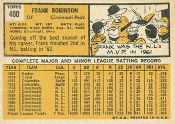 Frank Robinson  baseball card collectible - Main Image 2