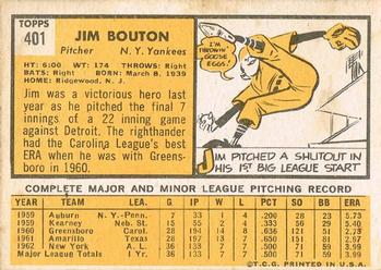 Jim Bouton  baseball card collectible - Main Image 2