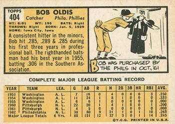 Bob Oldis  baseball card collectible - Main Image 2