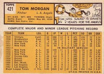 Tom Morgan  baseball card collectible - Main Image 2
