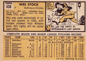 Wes Stock  baseball card collectible - Main Image 2