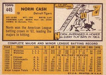 Norm Cash  baseball card collectible - Main Image 2