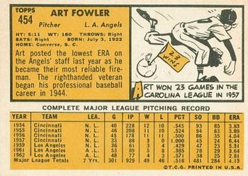 Art Fowler  baseball card collectible - Main Image 2